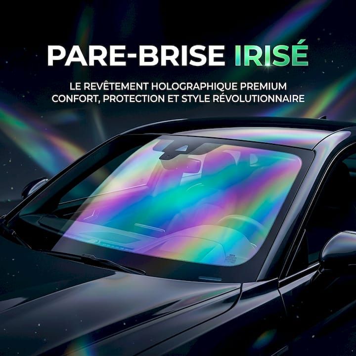 Pare-brise irisé athermique