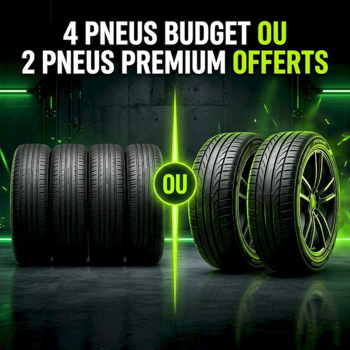 4 pneus budget offerts ou 2 pneus premium offerts à Rivery
